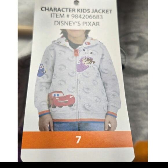 Disney sweater PIXAR Monsters Inc Boo lightning McQueen Dory Hoodie Sz 7 6803 - Picture 4 of 6